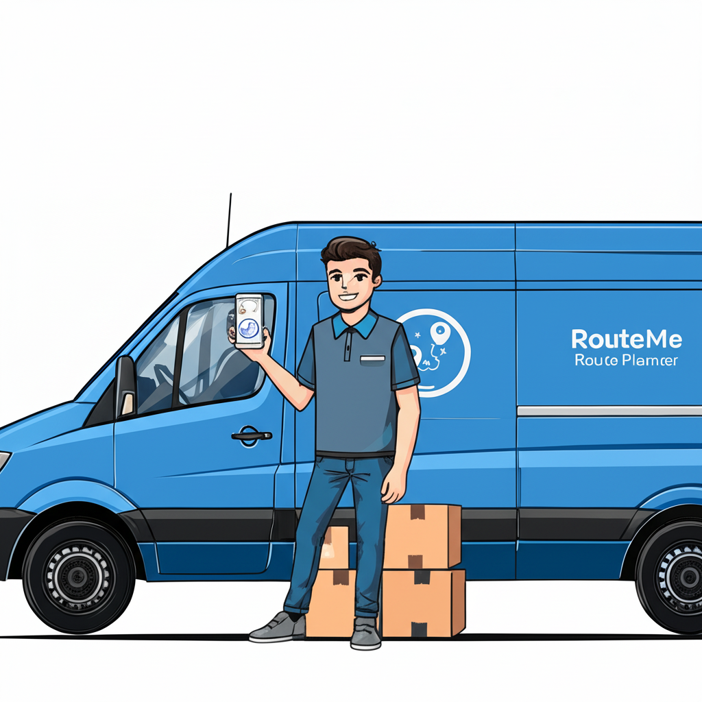 RouteMe app interface on a device